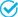 checkbox in a blue circle