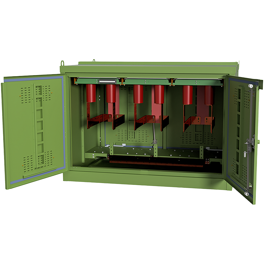 Primary Metering Cabinet with Live Front - Left Open